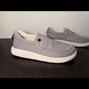 Vionic Beach Seaview Canvas Slip On Sneakers Shoes Light Grey Mens 7